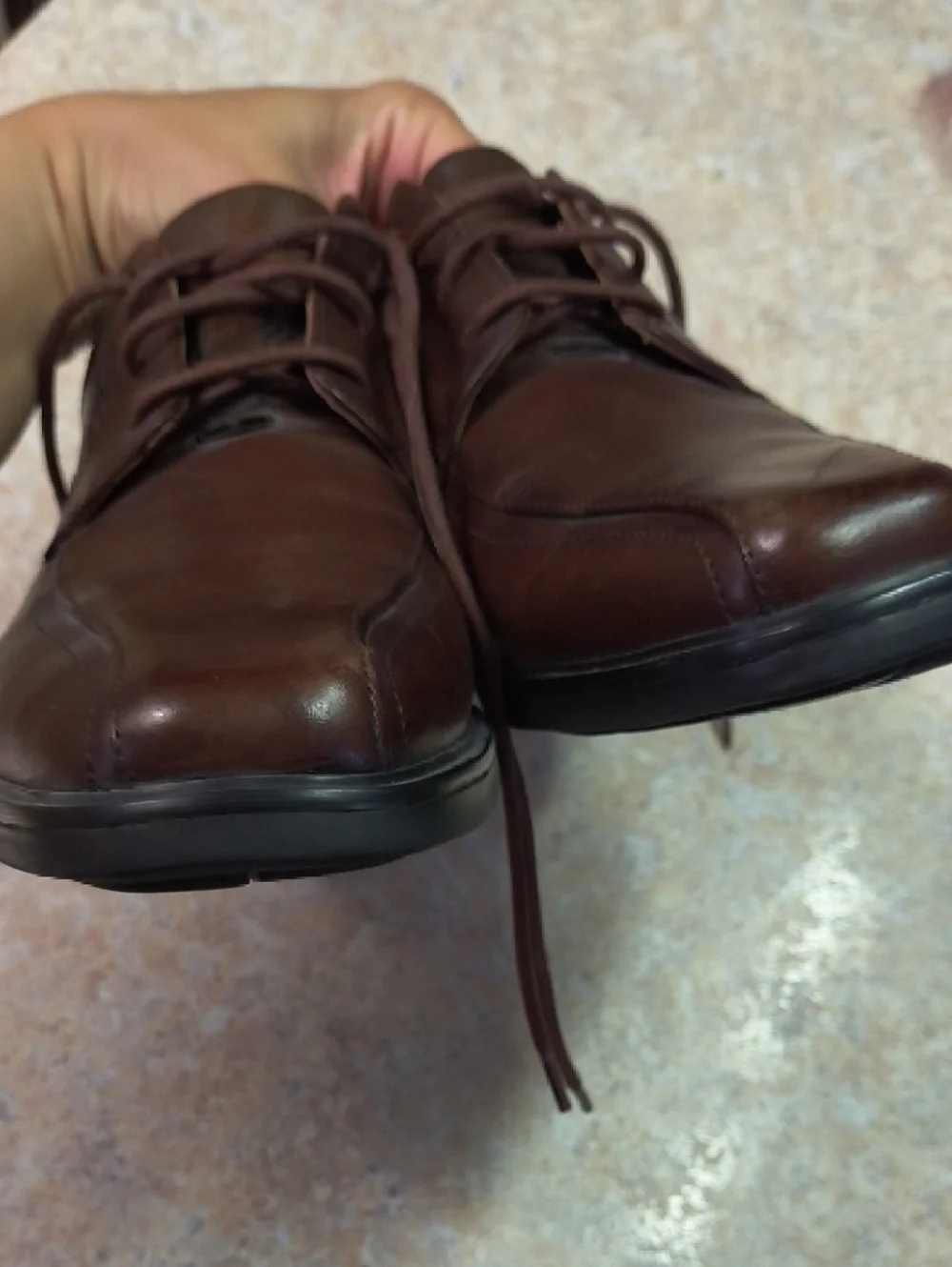Unstructured By Clarks Men's Dark Brown Leather Derby Lace-Up Shoes